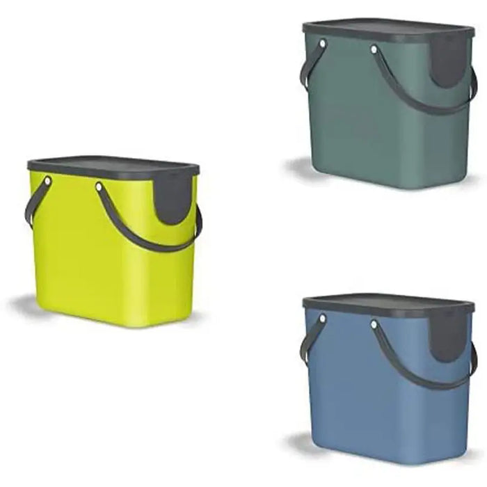 WASTE BIN SEPARATE COLLECTION 25L GREEN ROTHO ALBULA - Кошове и торби за отпадъци<<<Домашни