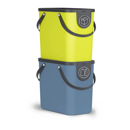 WASTE BIN SEPARATE COLLECTION 25L LIME ROTHO ALBULA - Кошове и торби за отпадъци<<<Домашни