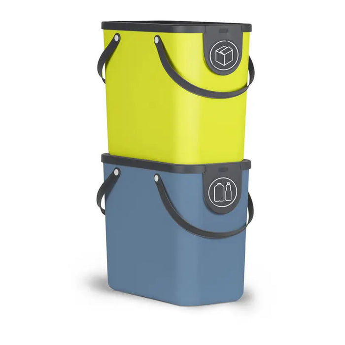 WASTE BIN SEPARATE COLLECTION 25L LIME ROTHO ALBULA - Кошове и торби за отпадъци<<<Домашни