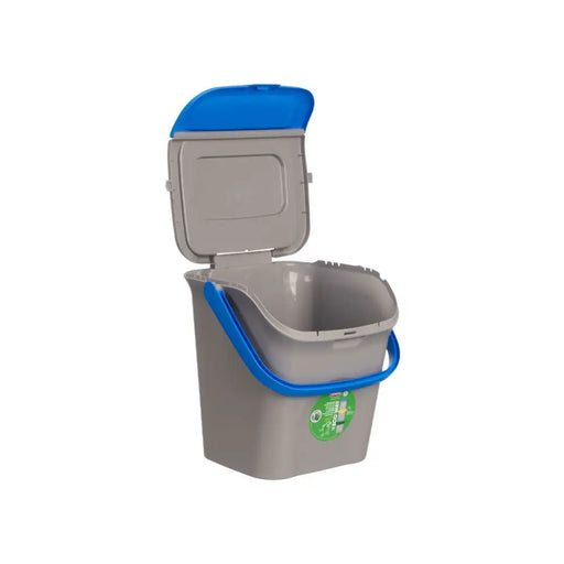 Waste bin Stefanplast ECOWAY Blue Grey polypropylene 28 L Stackable (6 Units) - Почистване Прахосмукачки И