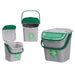 Waste bin Stefanplast ECOWAY Green Grey polypropylene 28 L Stackable (6 Units) - Почистване Прахосмукачки И