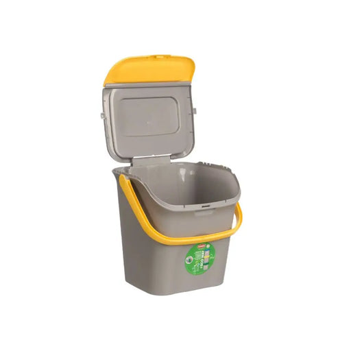 Waste bin Stefanplast ECOWAY Yellow Grey polypropylene 28 L Stackable (6 Units) - Почистване Прахосмукачки И