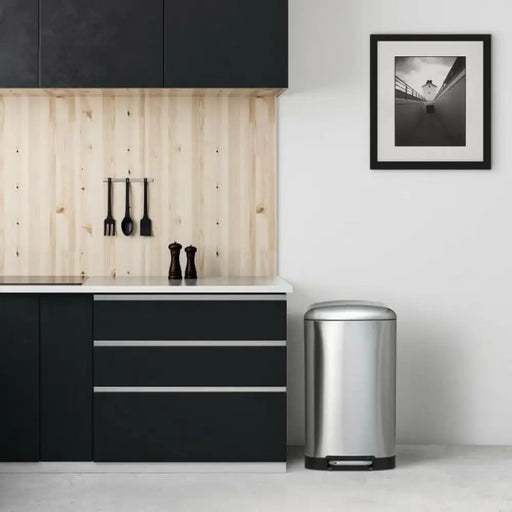 Waste bin with pedal Kitchen move GREENWICH Stainless steel (40 L) - Почистване Прахосмукачки И Гладене<<<Дом