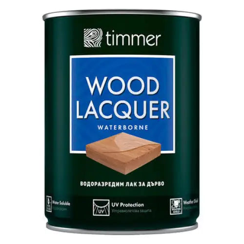 WATER-BASED VARNISH FOR WOOD COLORLESS MAT 750 ML TIMMER - Лакове за дърво<<<Лакове и импрегнанти за дърво<<<Бои и
