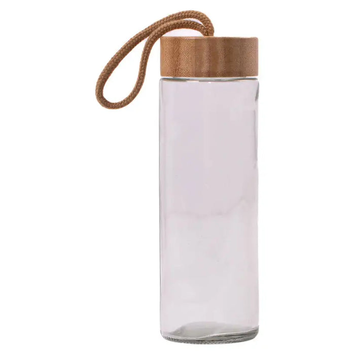 WATER BOTTLE BAMBOO LID 430 ML ANDA - Кани гарафи и бутилки<<<Домашни потреби<<<Кухня<<<Praktiker