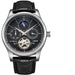 Waterproof male quartz watch LIGE 6826 moon phase - Silver-Black - Men’s Watches