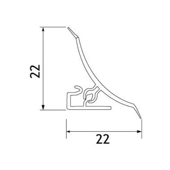 WATERPROOF MOLDING PF WHITE 3 M. PRIMO - Водобранни лайстни<<<Плотове за кухня и лайстни<<<Кухня<<<Praktiker