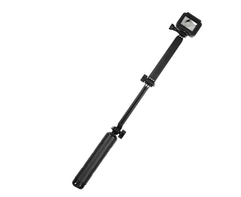 Waterproof selfie stick Telesin 360° for sport cameras (GP-MFW-300) - Straps mounts