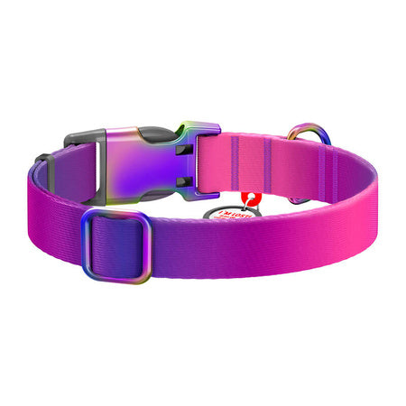 Waudog gradient nylon dog collar with QR code purple size M - Walking and transportation<<<Pets<<<InnproXML