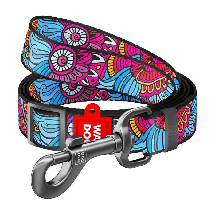 Waudog nylon dog leash ’Summer’ pattern 25 mm wide length 152-183 cm - Walking and transportation<<<Pets<<<InnproXML