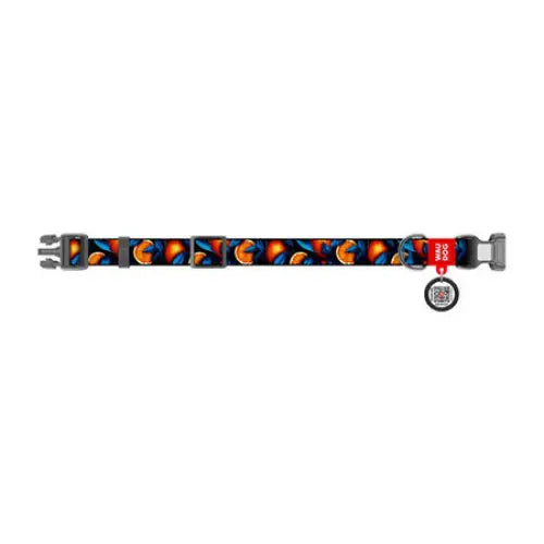 Waudog ’Oranges’ nylon dog collar with QR code size L - Walking and transportation<<<Pets<<<InnproXML