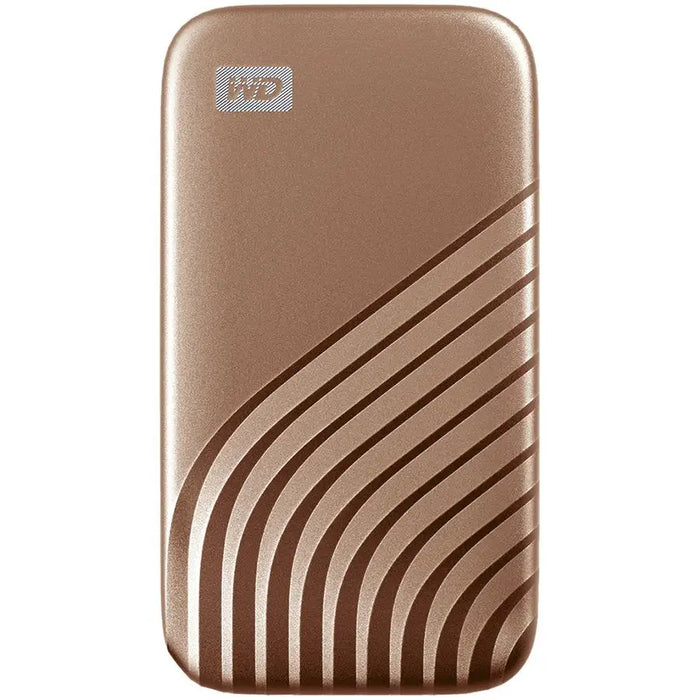 WD My Passport SSD 1TB Gold Cross Compatible USB 3.2 Gen-2 and USB-C 1050MB/s Read 1000MB/s Write PC Mac Compatiable