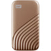 WD My Passport SSD 1TB Gold Cross Compatible USB 3.2 Gen-2 and USB-C 1050MB/s Read 1000MB/s Write PC Mac Compatiable