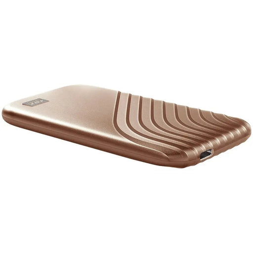 WD My Passport SSD 1TB Gold Cross Compatible USB 3.2 Gen-2 and USB-C 1050MB/s Read 1000MB/s Write PC Mac Compatiable