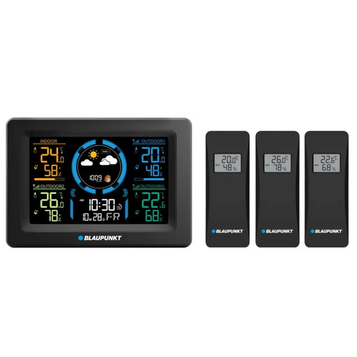 Weather station with 3 external sensors Blaupunkt WS40BK - Home weather stationsURP-DSP<<<Measuring
