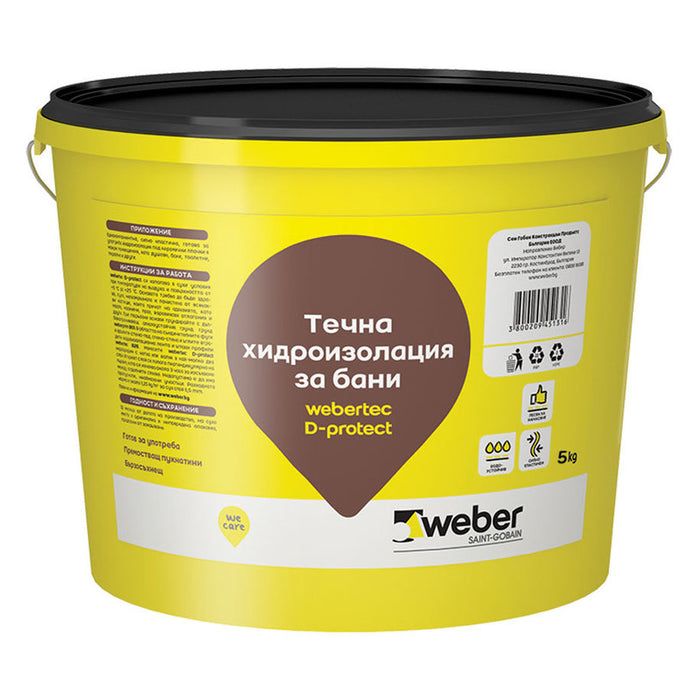LIQUID WATERPROOFING FOR BATHROOMS WEBER D-PROTECT