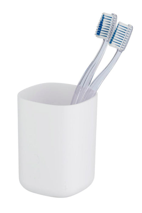 TOOTHBRUSH GLASS DAVOS WHITE MAT