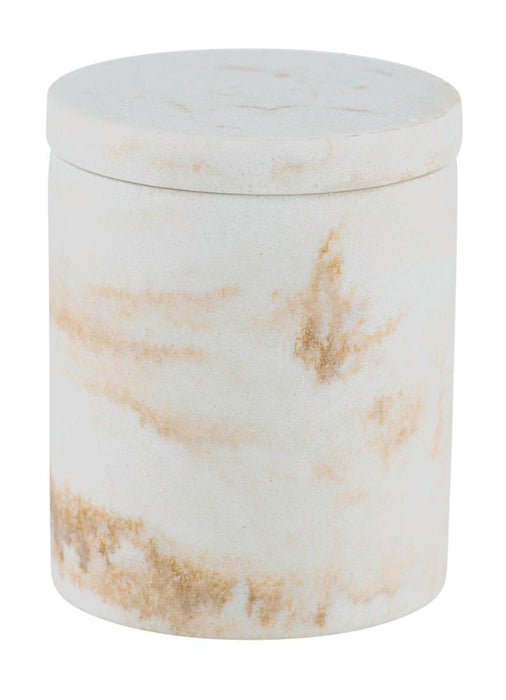 BATHROOM BOX WITH LID ODOS WHITE/YELLOW