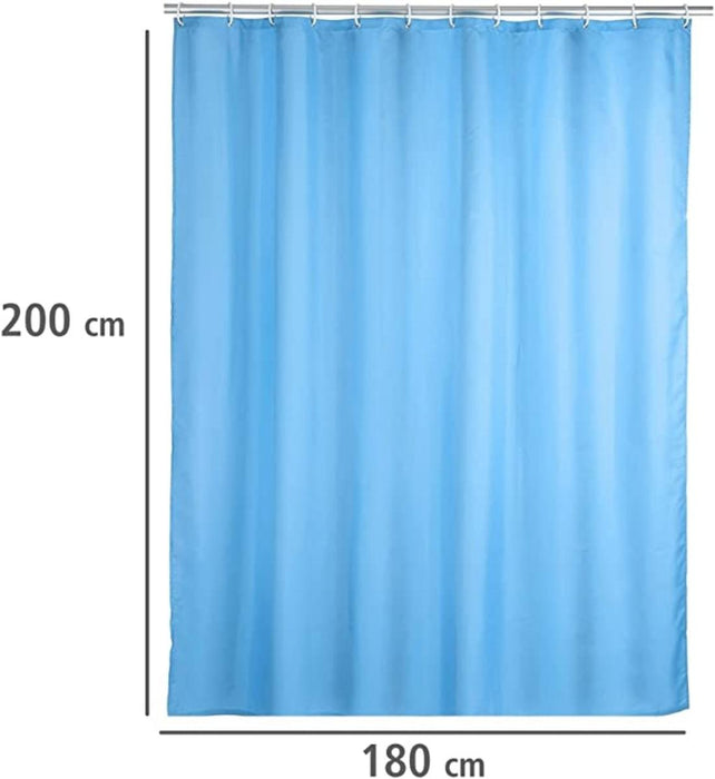 BATHROOM CURTAIN ANTI-BACTERIAL BLUE