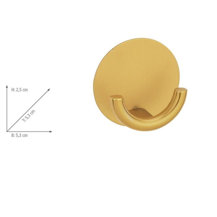 DOUBLE BATHROOM HANGER RONDO GOLD
