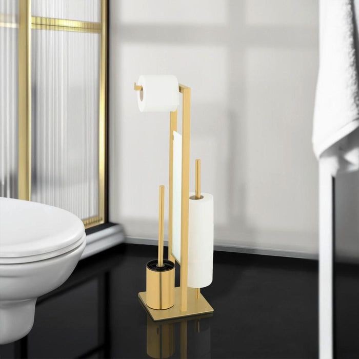 K-KT HOLDER FOR WC BRUSH AND PAPER GOLD