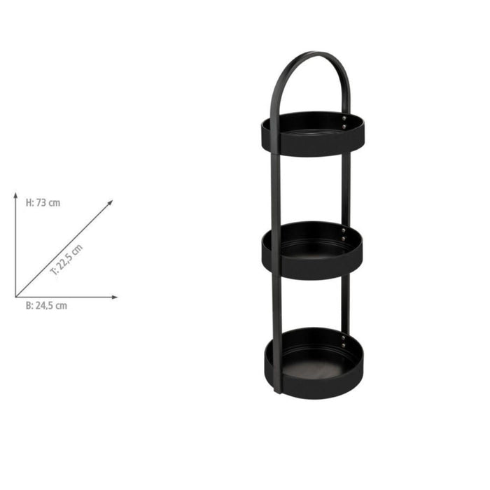 MATTE BLACK 3-TIER BATHROOM SHELF
