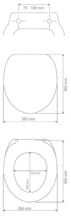 TOILET BOARD DUROPLAST WHITE MAT