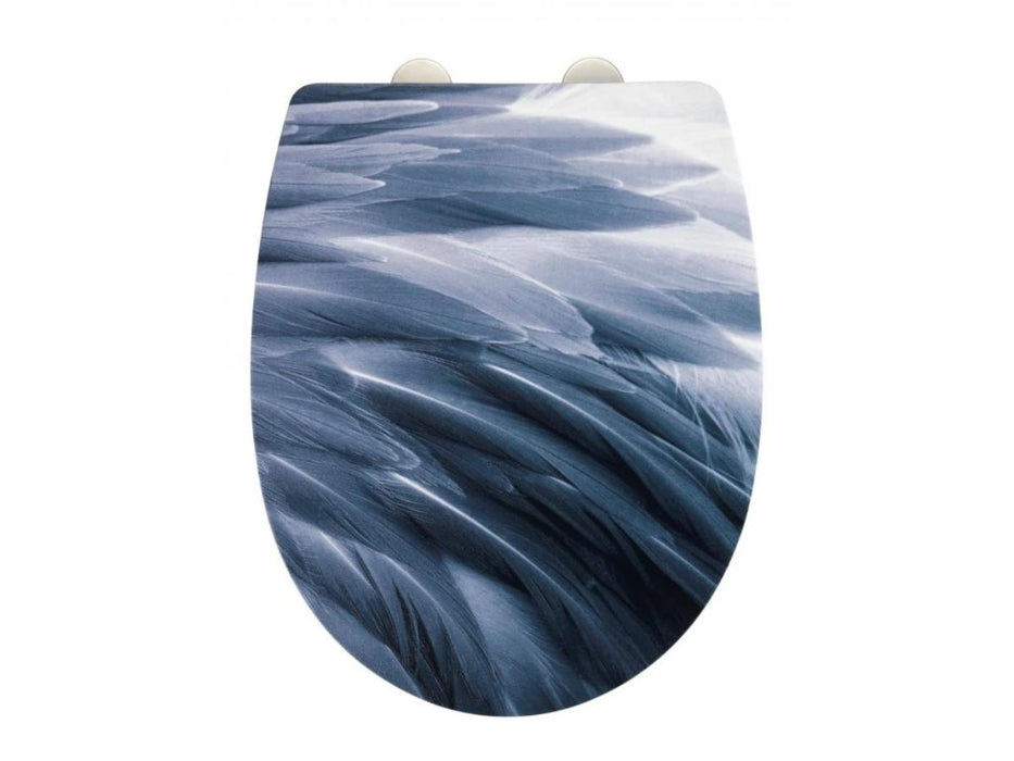 PLUMES EMBOSSED TOILET SEAT