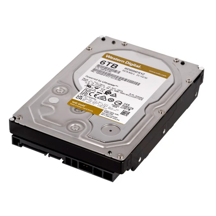 Western Digital Gold WD6004FRYZ internal hard drive 6 TB 7200 RPM 128 MB 3.5’’ Serial ATA III - Enterprise