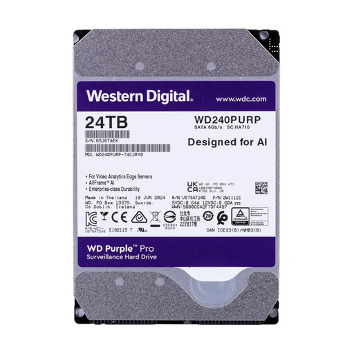 Western Digital Purple Pro WD240PURP internal hard drive 24 TB 7200 RPM 512 MB 3.5’’ Serial ATA III