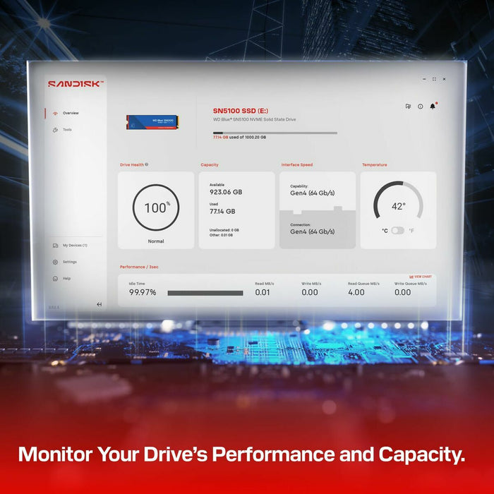 WD Blue SN5100 NVMe SSD 1TB M.2 POWERED BY SANDISK