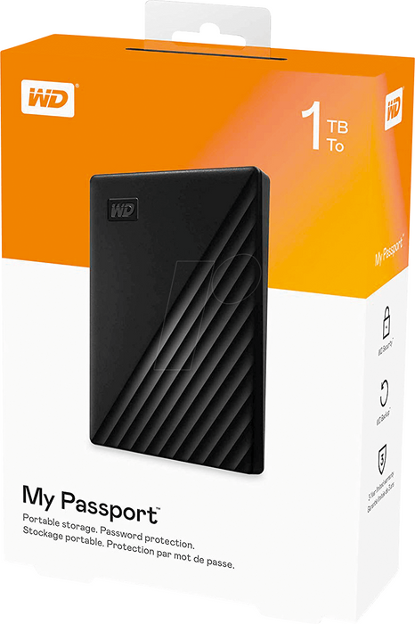 External hard drive Western Digital My Passport, 1TB, 2.5"