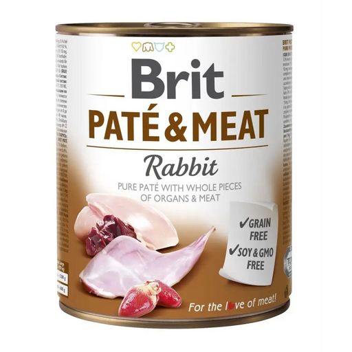 Wet dog food BRIT PATÉ & MEAT Rabbit 800 g - Wet foodDLP-KAM<<<For the dogDLP<<<ActionPL