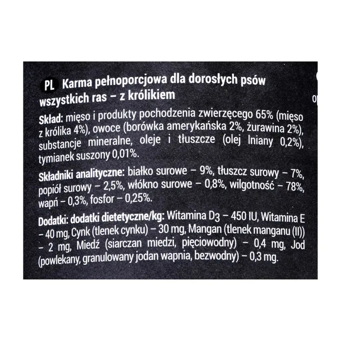 Wet food Dolina Noteci Rafi Blueberry Rabbit 400 g - Хранене на домашни любимци<<<Домашни Животни<<<Дом