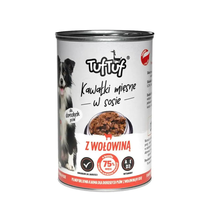 Wet food Tuftuf Chunks in gravy with beef Beef - Хранене на домашни любимци<<<Домашни Животни<<<Дом