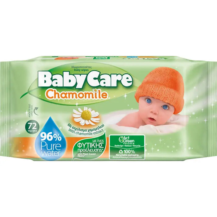 WET TOWELS CHAMOMILE 72 PCS BABYCARE - Домакински продукти<<<Домашни потреби<<<Кухня<<<Praktiker