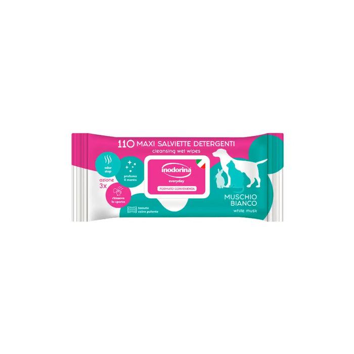 Wet Wipes for Pets Inodorina 110 Units - Домашни Животни<<<Дом Градина<<<BigBuy&&&Здраве и хигиена<<<Домашни