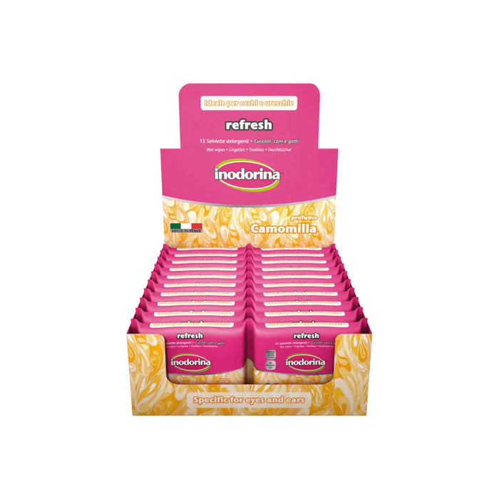Wet Wipes for Pets Inodorina Refresh 24 Units - Домашни Животни<<<Дом Градина<<<BigBuy&&&Здраве и хигиена<<<Домашни