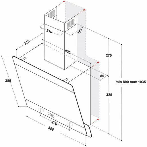 Whirlpool WHVP 65F LM K hood - Абсорбатори Стенен монтаж<<<Абсорбатори за вграждане<<<Уреди за