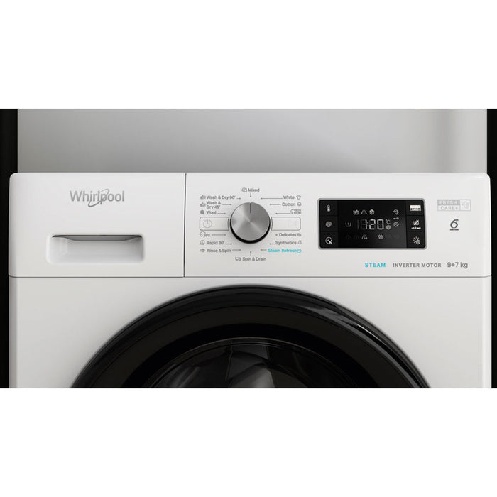 Washing machine with dryer WHIRLPOOL FFWDB 976258 BV EE, 9/7 kg, 6th Sense, FreshCare+, 1600 rpm.