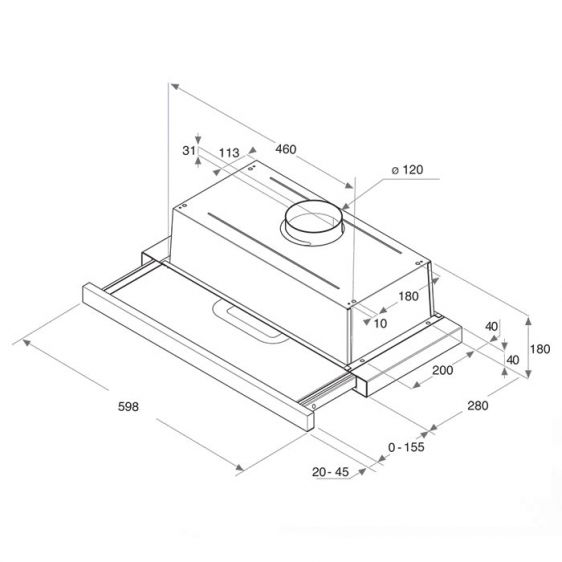 Built-in hood Whirlpool AKR 749/1 IX