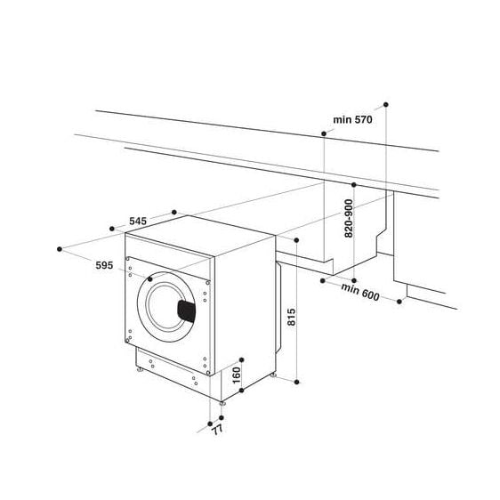Built-in washing machine WHIRLPOOL BI WMWG 91485 EU