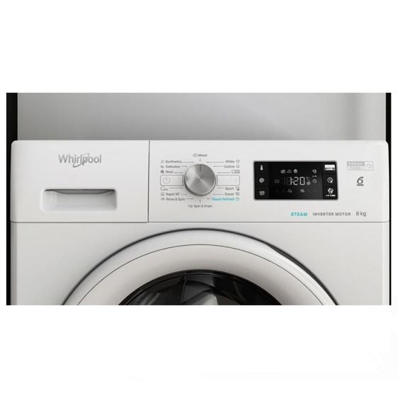 Washing machine WHIRLPOOL FFB 8258 WV EE, 8 kg, FreshCare+, 1200 rpm.