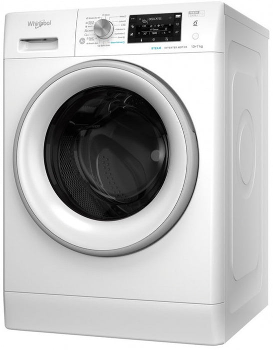 Washer dryer Whirlpool FFWDD 1076258 SV EE , 10.00 kg, 1600 rpm, 7 kg, E , White