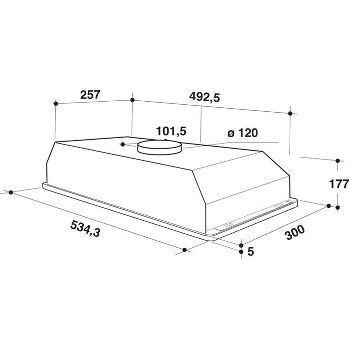 Whirlpool WCT 64 FLS X hood