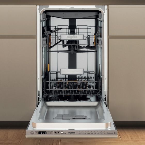 Built-in dishwasher WHIRLPOOL WH6IA10BS7L0, 45 cm, 6TH Sense