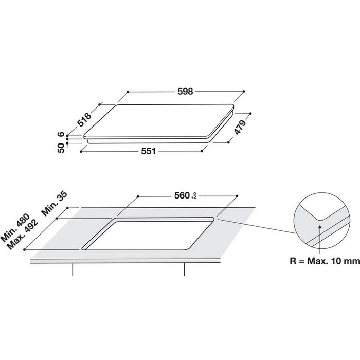 Built-in worktop WHIRLPOOL WL S8560 AL
