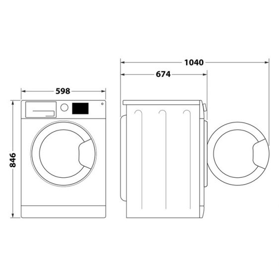 Dryer WHIRLPOOL WP B9X WBS EE, 9 kg, 6th SENSE, Heat pump