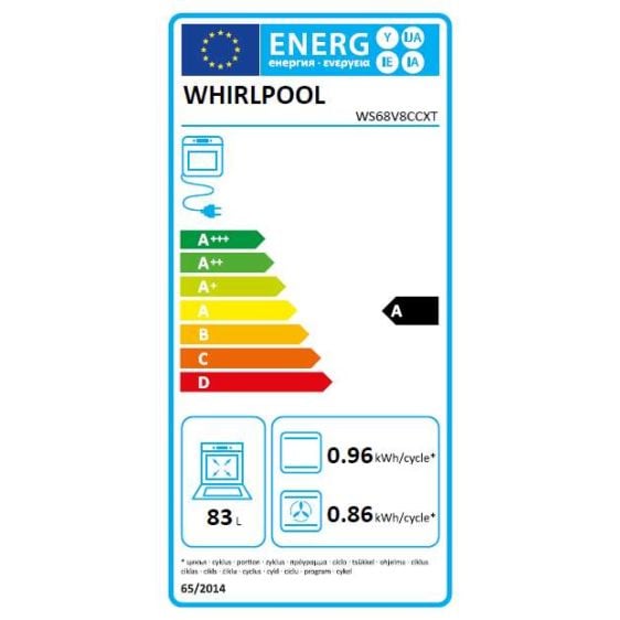 Electric cooker Whirlpool WS68V8CCXT***, INOX, Ceramic