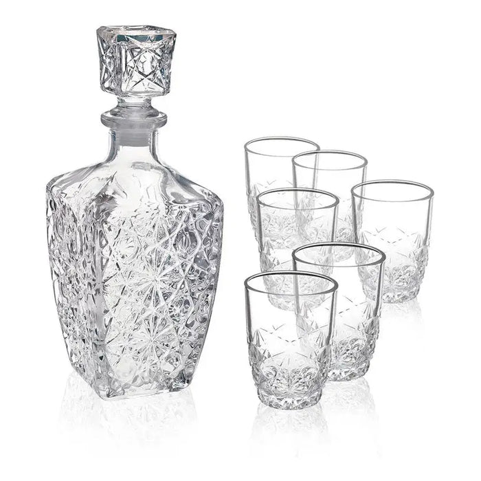 WHISKEY SET 7 PIECES 780 ML DEDALO BORMIOLI ROCCO - Сервизи чаши и чинии<<<Домашни потреби<<<Кухня<<<Praktiker